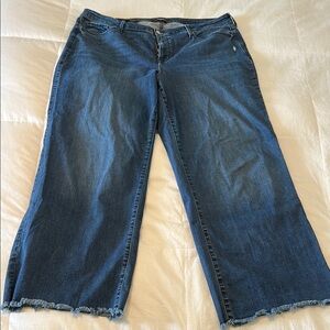 NYDJ Blue Flare Wide Leg Jeans